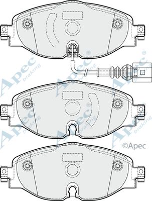 APEC BRAKING Комплект тормозных колодок, дисковый тормоз PAD1902